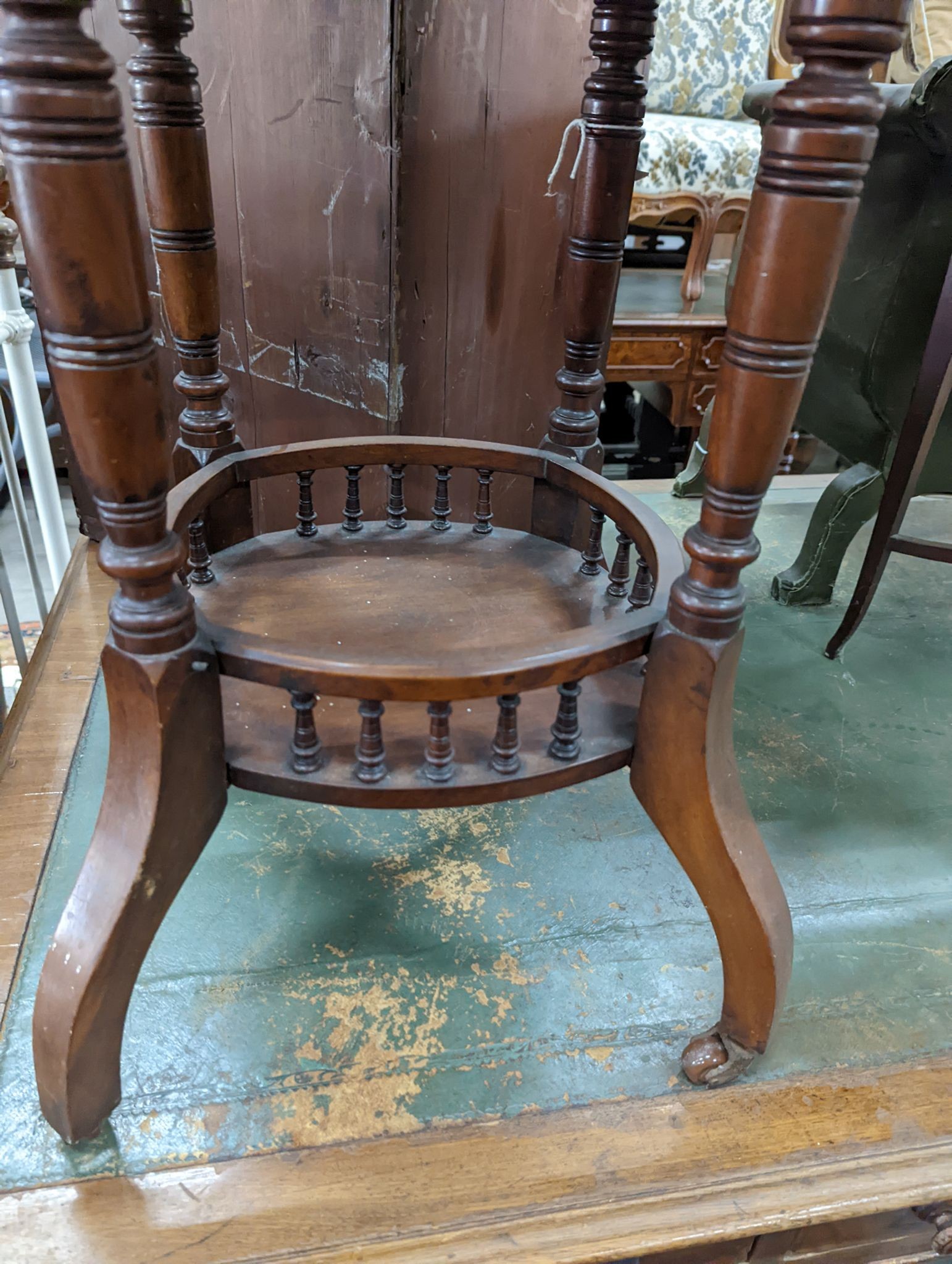 An Edwardian oval satinwood banded occasional table, width 76cm, height 71cm together with a Victorian octagonal centre table